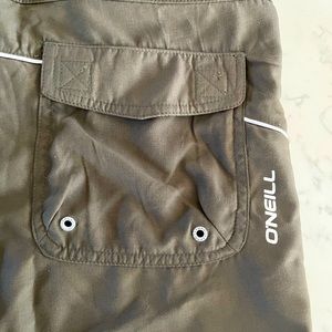O’Neill board shorts, army green, size 11, purchased from REI RE/use, has tags.